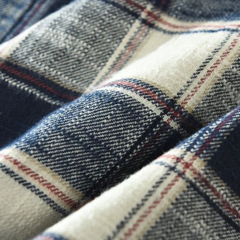 Men's 2024 Spring Plaid Shirt - Loose Long Sleeve Casual Streetwear