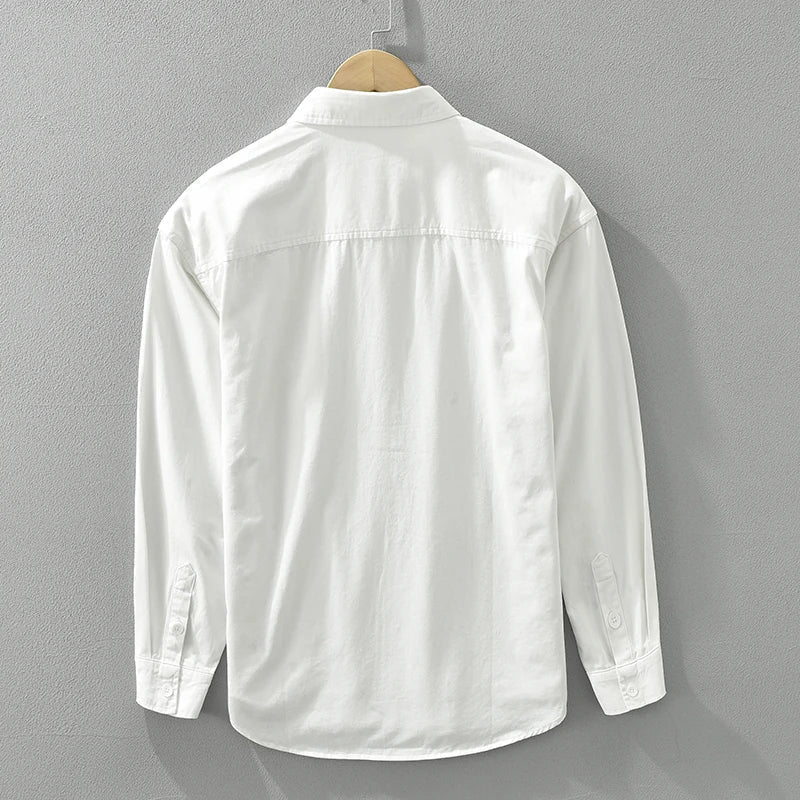 Men's Fashion Print Patchwork Long Sleeve Shirt - Loose Cotton Casual Shirt