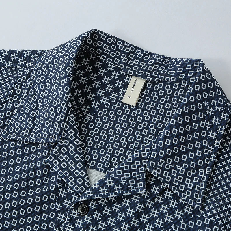 Men's Plaid Short Sleeve Shirt - Plus Size 4XL Casual Summer Shirt